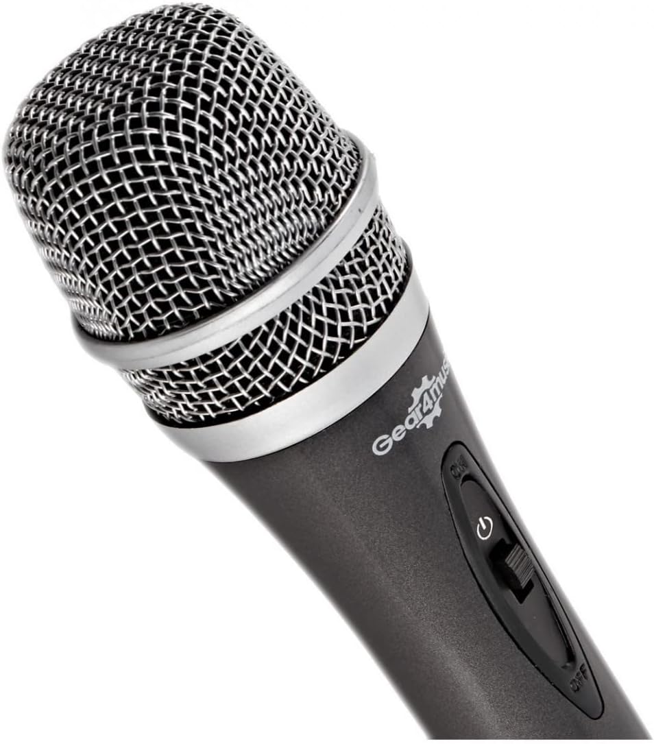Gear4Music Dynamisches Gesangsmikrofon XLR mit Schalter