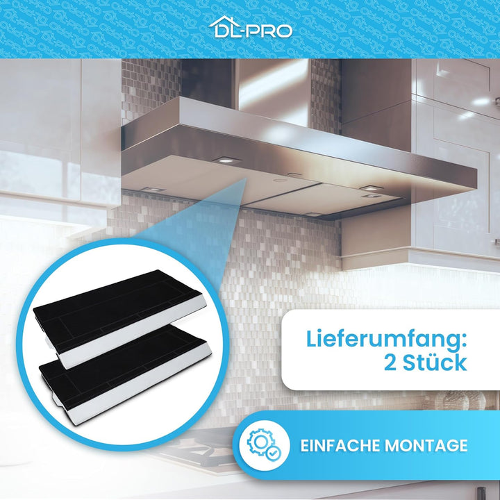 DL-pro 2x Kohlefilter Aktivkohlefilter für Balay 434229 00434229 Bosch DHZ4506 Siemens LZ45501 Neff
