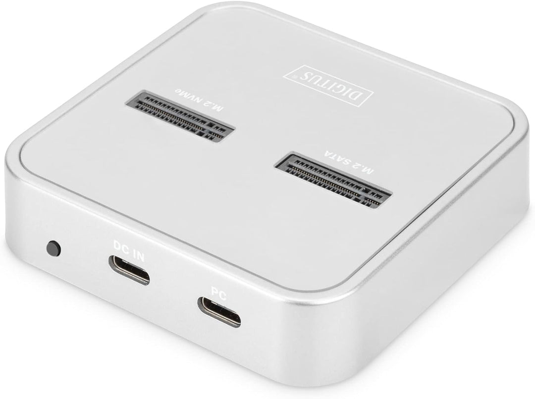DIGITUS USB Typ-C 3.1 Duale M.2 NVMe & mSATA-SSD-Dockingstation - M.2-Modultyp 22110, 2280, 2260, 22