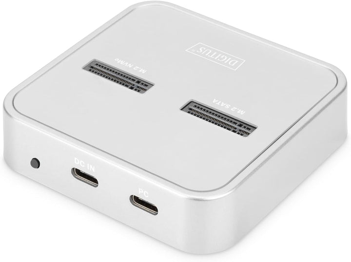 DIGITUS USB Typ-C 3.1 Duale M.2 NVMe & mSATA-SSD-Dockingstation - M.2-Modultyp 22110, 2280, 2260, 22
