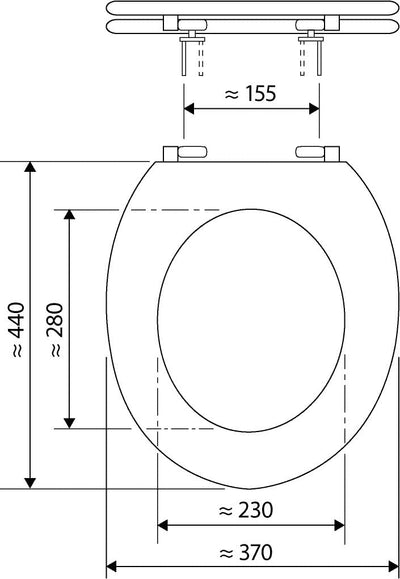 Sanitop-Wingenroth WC-Sitz Dekor Marmor, 1 Stück, 40569 0