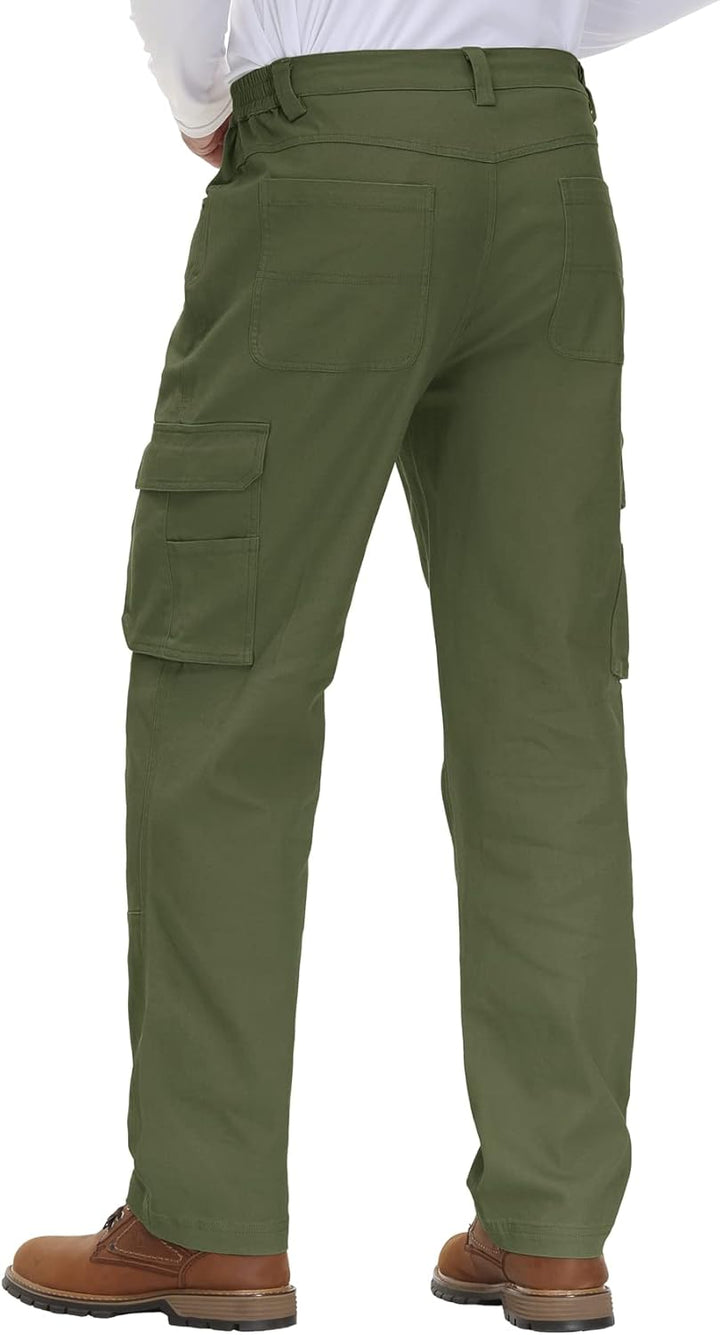 YSENTO Herren Cargohose Männer Arbeitshosen Stretch Chino Kargohosen Vintage Baggy Hosen Baumwolle 4