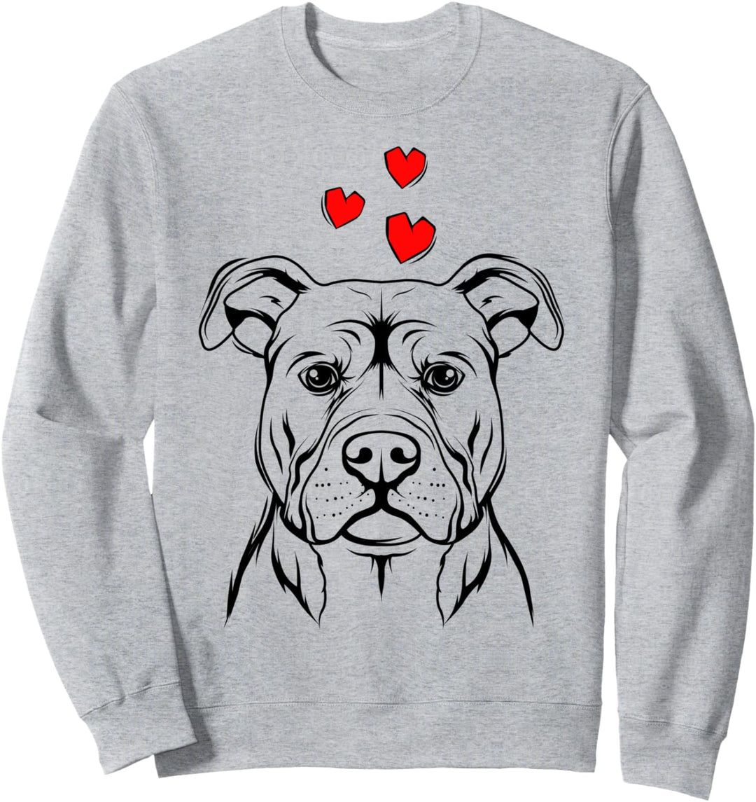 Staffordshire Bullterrier Liebe Hunde Frauchen Geschenkidee Sweatshirt
