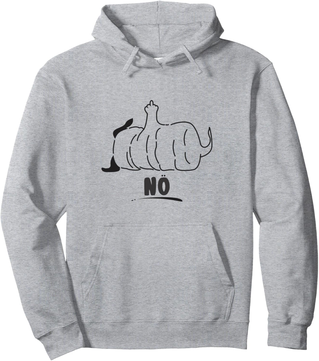 Nö Mittelfinger Hund Pullover Hoodie