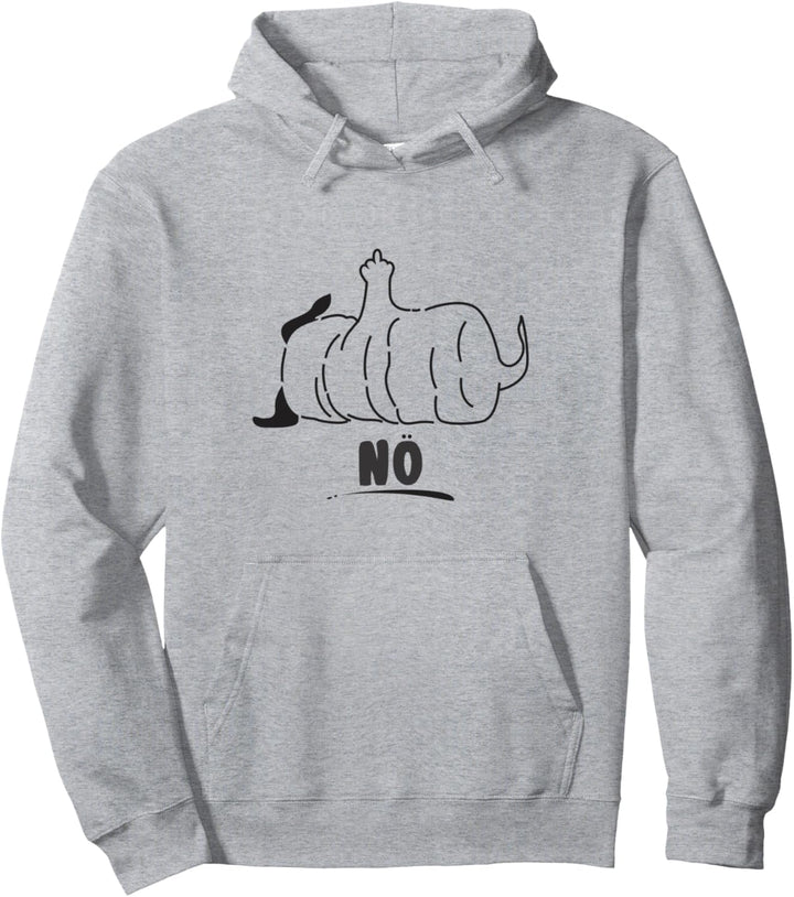 Nö Mittelfinger Hund Pullover Hoodie