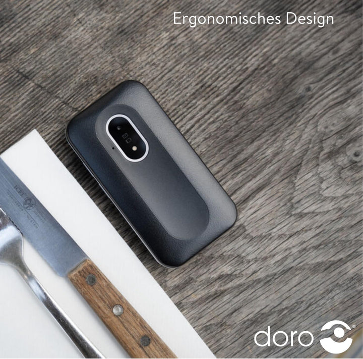 DORO Telefon – Doro Leva E22 – 4G Klapphandy für Senioren – 2,8 Zoll Display, kontrastreiche Tasten,