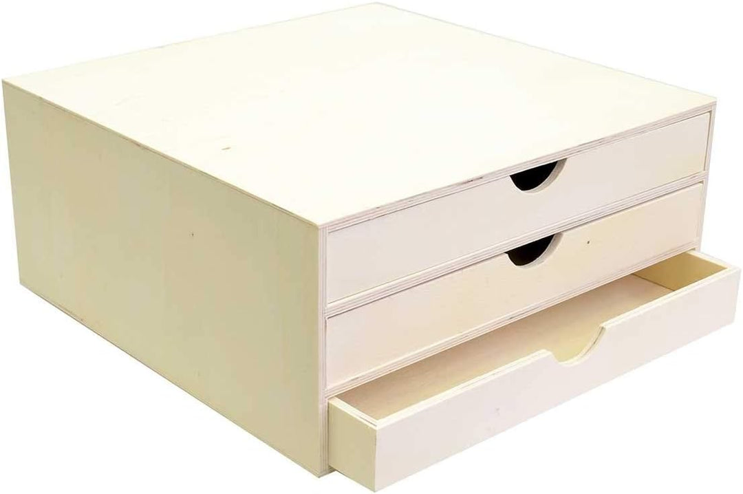 Artemio Ablage zum Dekorieren, Holz, Beige, 34.5 x 34 x 15.5 cm