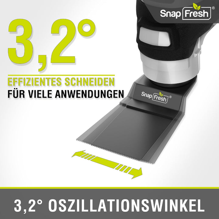 SnapFresh 20V Akku Multifunktionswerkzeug, Oszillierendes mit 6 Geschwindigkeitsstufen, 2,0Ah Akku &amp;