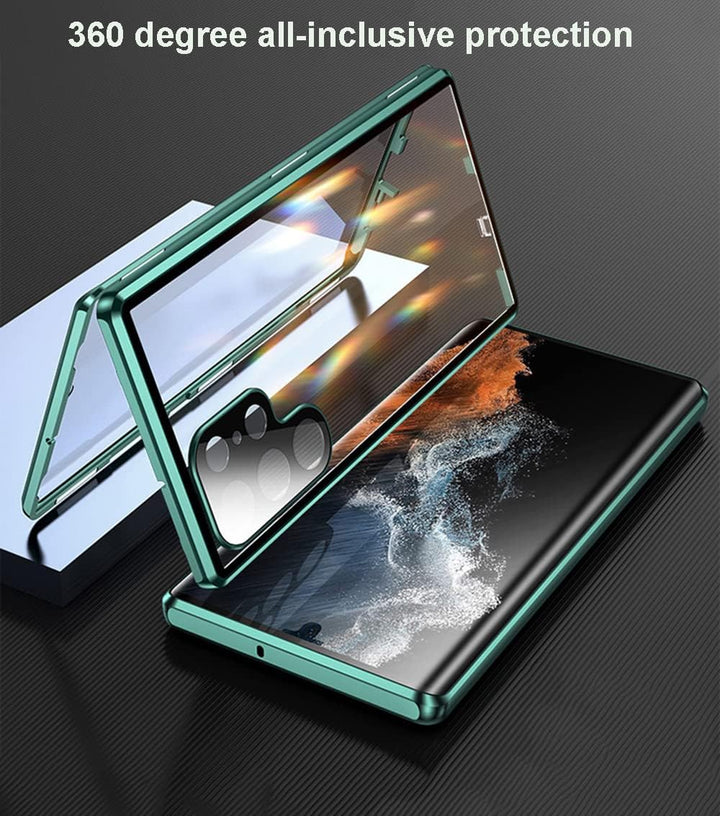 CeeEee Anti-Spy Case für Samsung S22 Ultra Hülle 5G Ultra Dünn Magnetische Cover mit Dual Gehärtetem