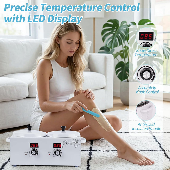 Doppel Wachswärmer mit temperaturanzeige, iklestar Professionelles digitale Wax Maschine