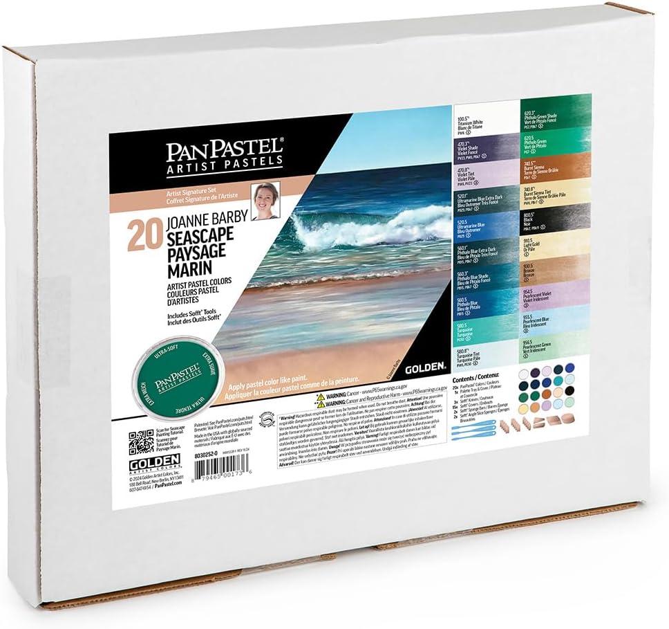 PanPastel Seascape Painting Set with Joanne Barby 20 Colors + Palette & Tools