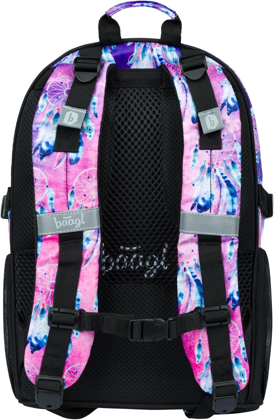 Baagl Schulrucksack Set 3 Teilig, Schultasche ab 3. Klasse, Grundschule Ranzen mit Brustgurt, Ergono