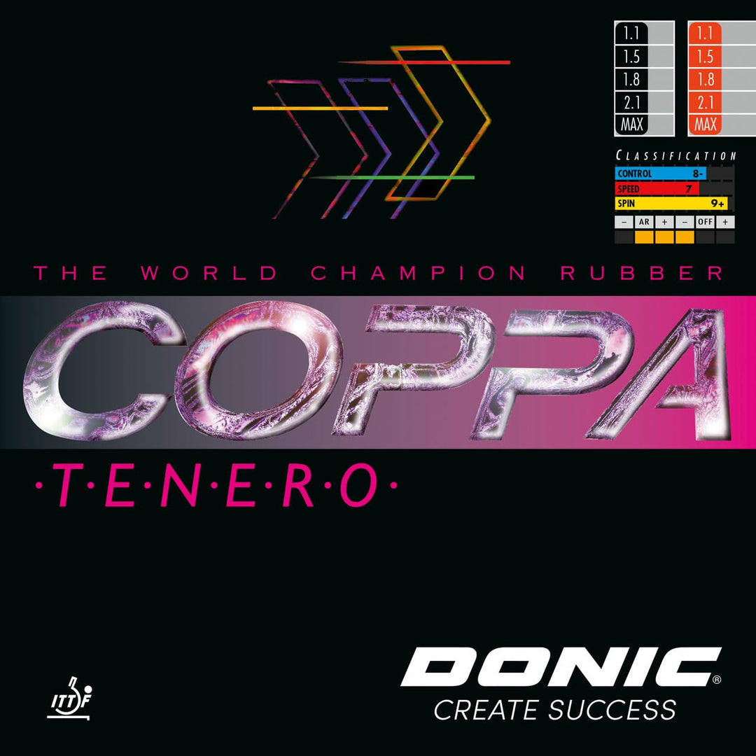 DONIC Belag Coppa Tenero Schwarz 1,5 mm