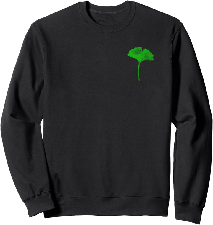 Grünes Ginkgo Blatt - Ich liebe die Natur - Garten Botanik Sweatshirt
