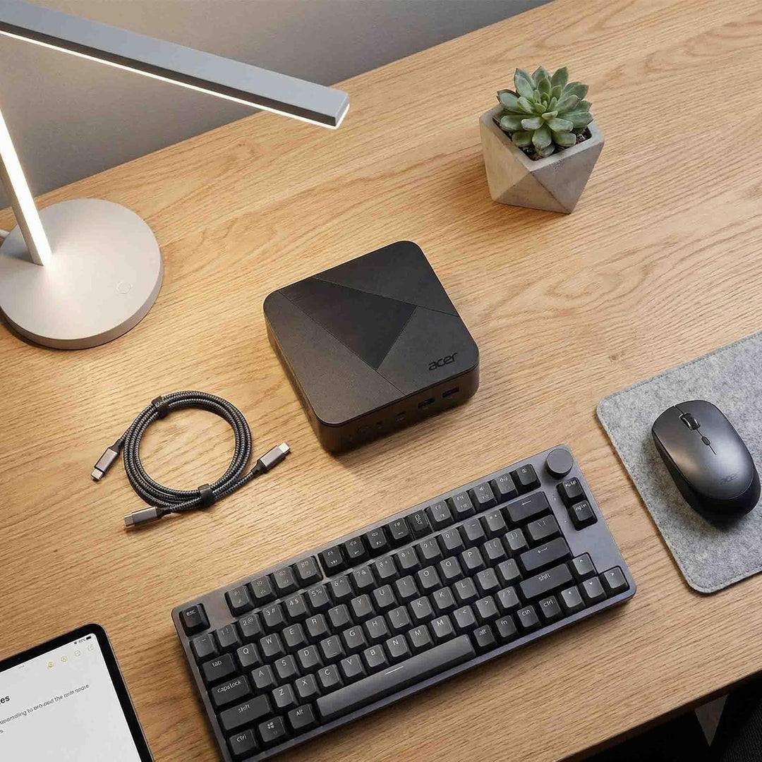 acer Mini PC | Veriton NUC | Schwarz | Core 5 120U | RAM: 8GB | SSD: 500GB | Windows 11 Pro | Sicher