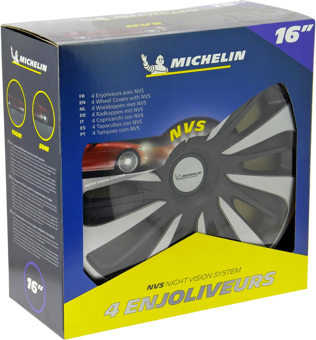 Michelin 009123 4 x Radzierblende Typ NVS 3D Schwarz Edition, 16 Zoll 16", 16"