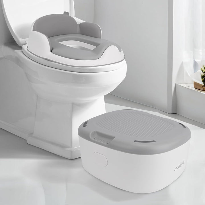 Bebamour Kinder-Töpfchen für Reisen,zusammenklappbar,Toilettensitz für Kinder,tragbar,mit 100 Teilen