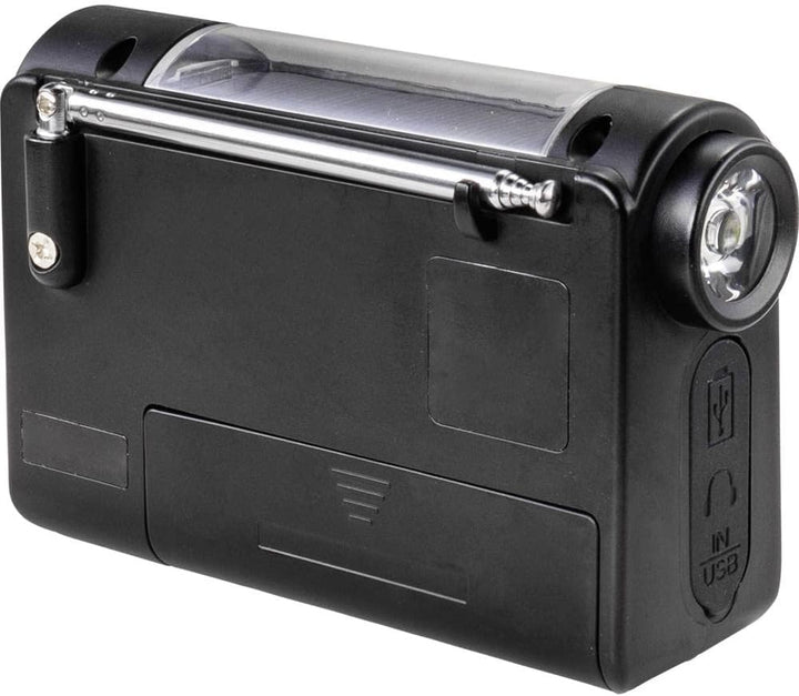 Renkforce RF-CR-200 Kofferradio UKW, MW, KW Notfallradio wiederaufladbar, Solarpanel, Handkurbel, We