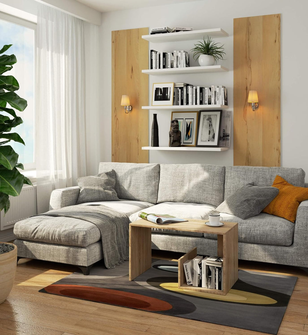 AKORD Couchtisch Holz | Paul 80x45x40 cm| Schrank für Wohnzimmer | Schlafzimmer Schrank | Minimalist