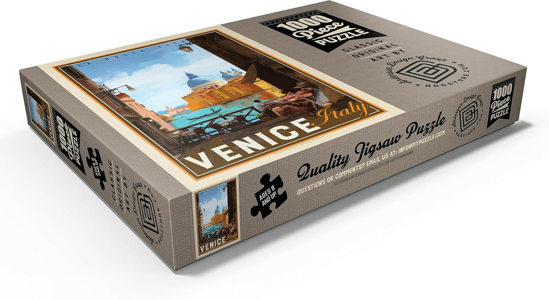 Italien, Venedig: La Dolce Vita, Vintage Poster - Premium 1000 Teile Puzzle - MyPuzzle Sonderkollekt