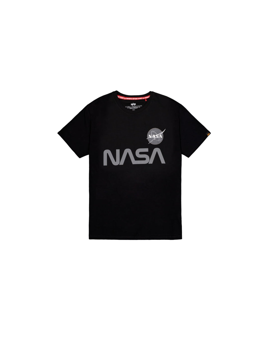 Alpha Industries Herren NASA Reflective T T-Shirt (1er Pack) XXS Schwarz, XXS Schwarz