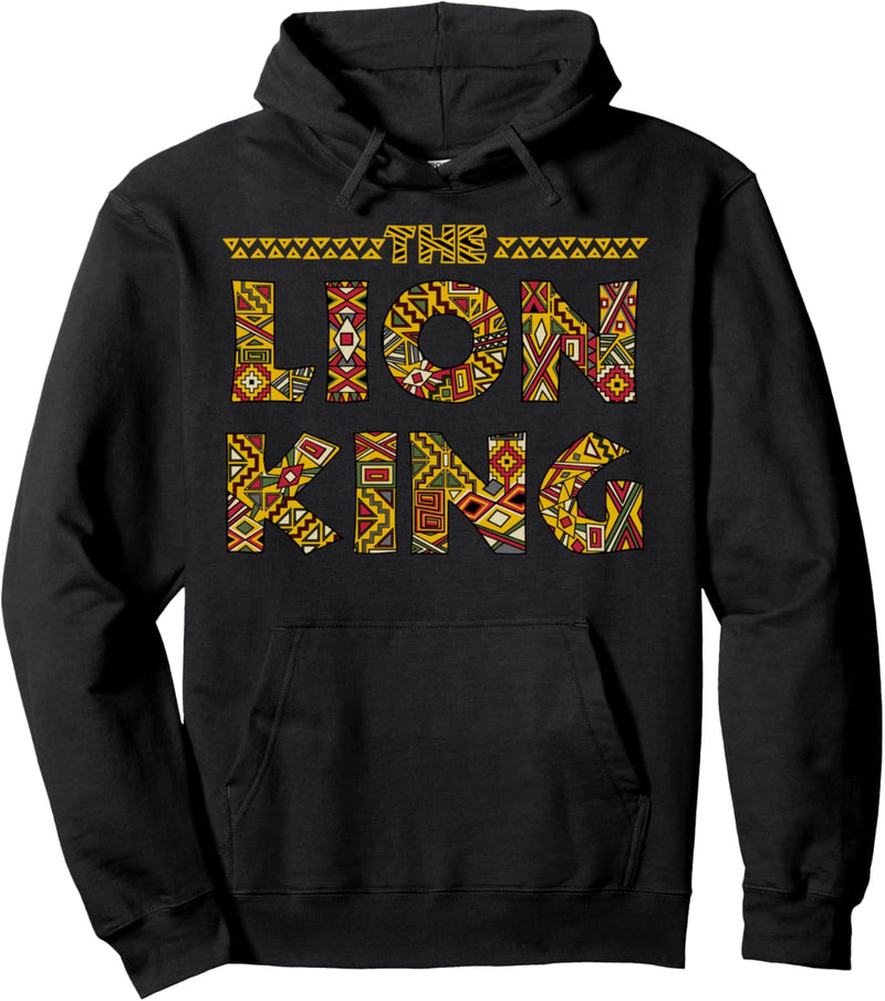 Disney The Lion King Patterned Title Logo Pullover Hoodie