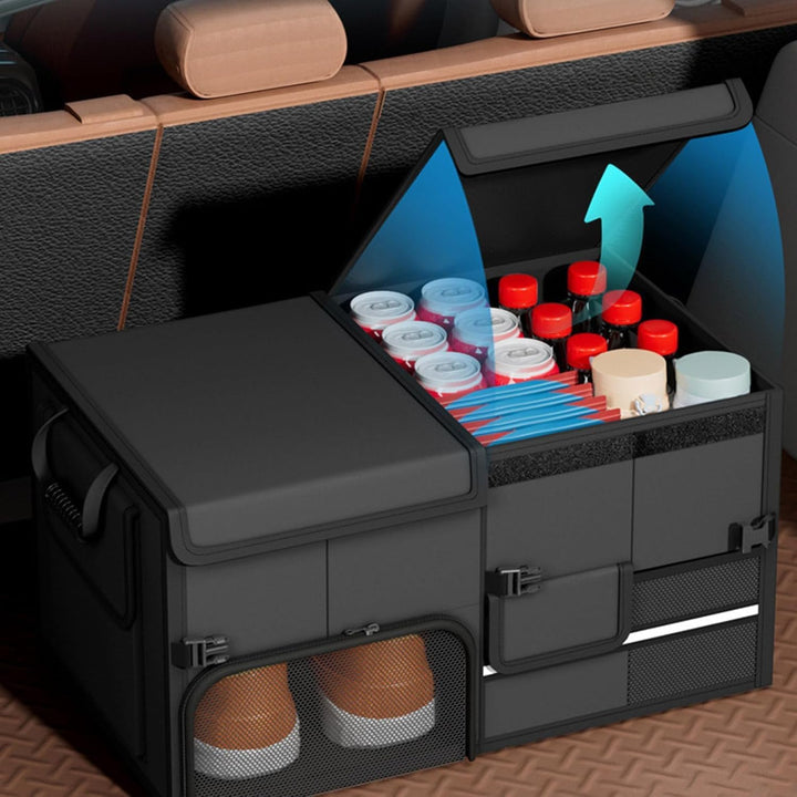 Kofferraum Organizer,Kofferraumtasche Faltbar,Autobox Kofferraum mit Griff,Auto Aufbewahrung Camping