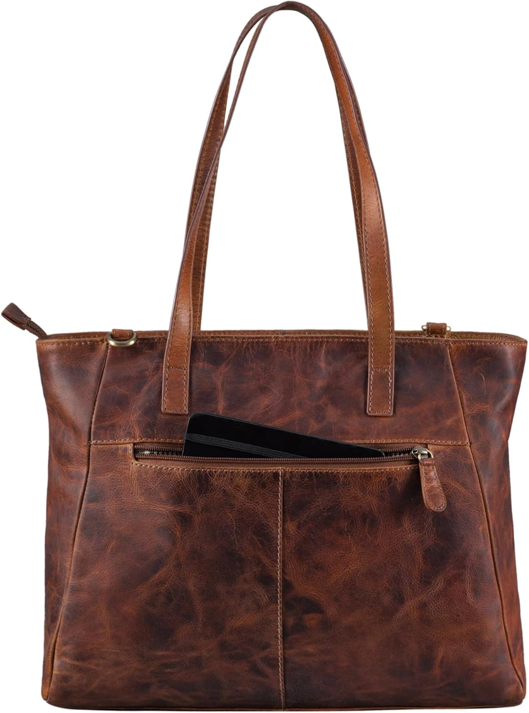 STILORD 'Madeleine' Grosse Umhängetasche Damen Leder Vintage Schultertasche Elegante Businesstasche
