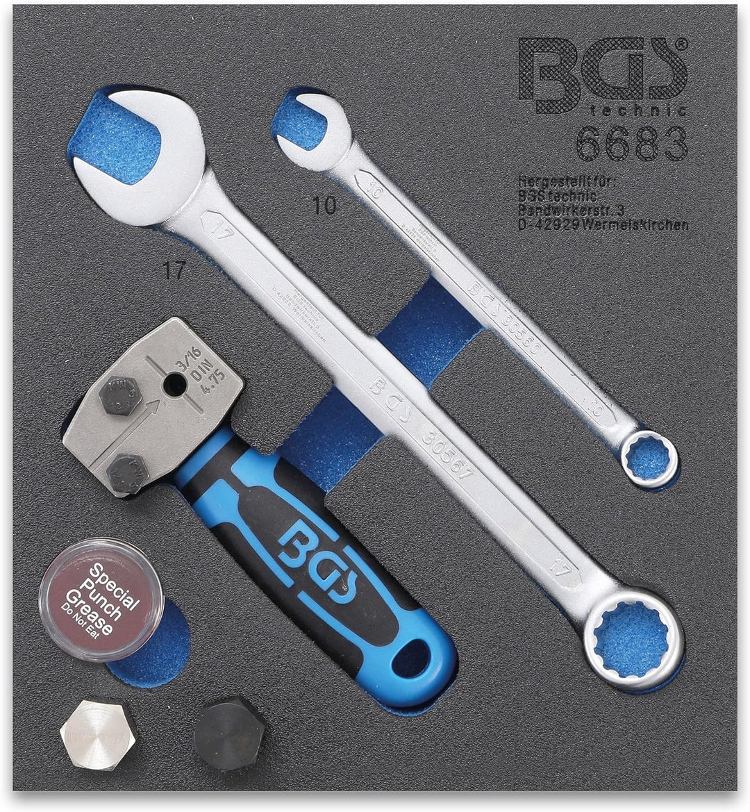 BGS 6683 | Werkstattwageneinlage 1/6: Bördelgerät | DIN 4,75 mm (3/16") | für Bremsleitungen | Börde