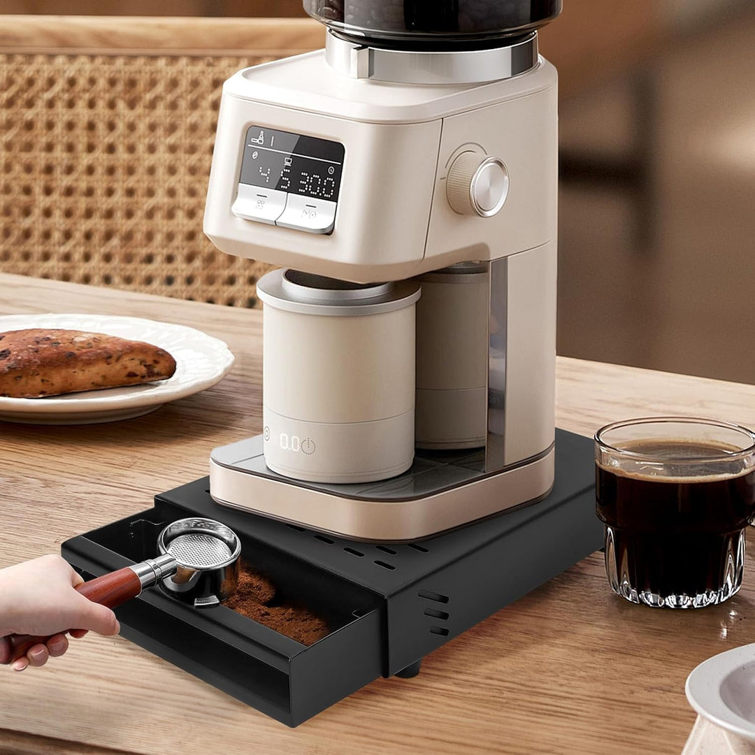 Wakects Kaffee-Klopf-Box-Behälter, Edelstahl-Gummi-Kaffeemehl-Klopf-Box-Rest-Pulver-Eimer-Schublade