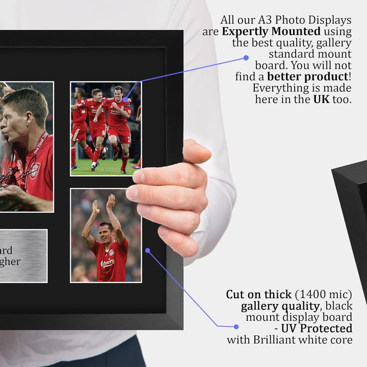 HWC Trading FR A3 Steven Gerrard & Jamie Carragher Liverpool Geschenke Gedruckt, Signiert Autogramm