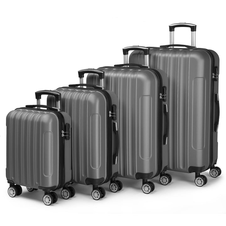 LALAHO Kofferset 3/4/5 teilig, Reisekoffer Set mit Kosmetikkoffer, Hartschalen Koffer Set aus ABS, G