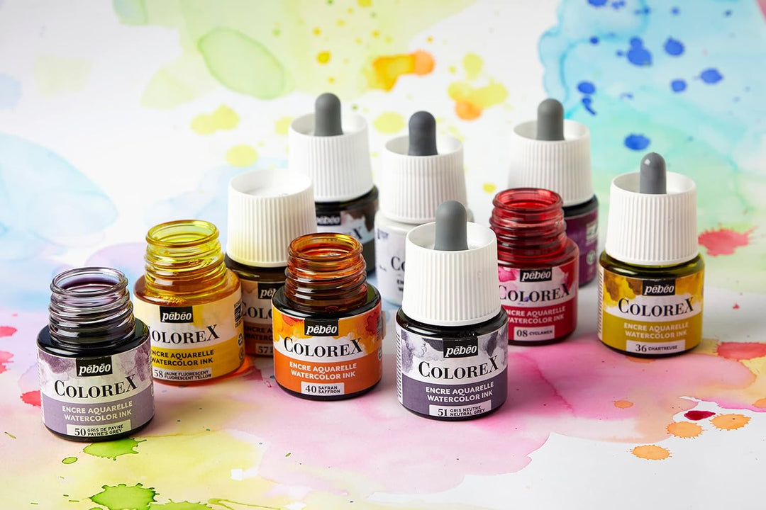 Pebeo Colorex Box, 6 x 20 ml Flaschen – Manga-Zeichen- und Illustrationsset Pebeo Colorex – Essentie