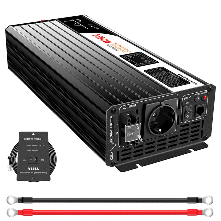 XIJIA LCD-display Wechselrichter 24V reine Sinuswelle zu AC 230V 50Hz LCD-Anzeige Solarenergiekonver