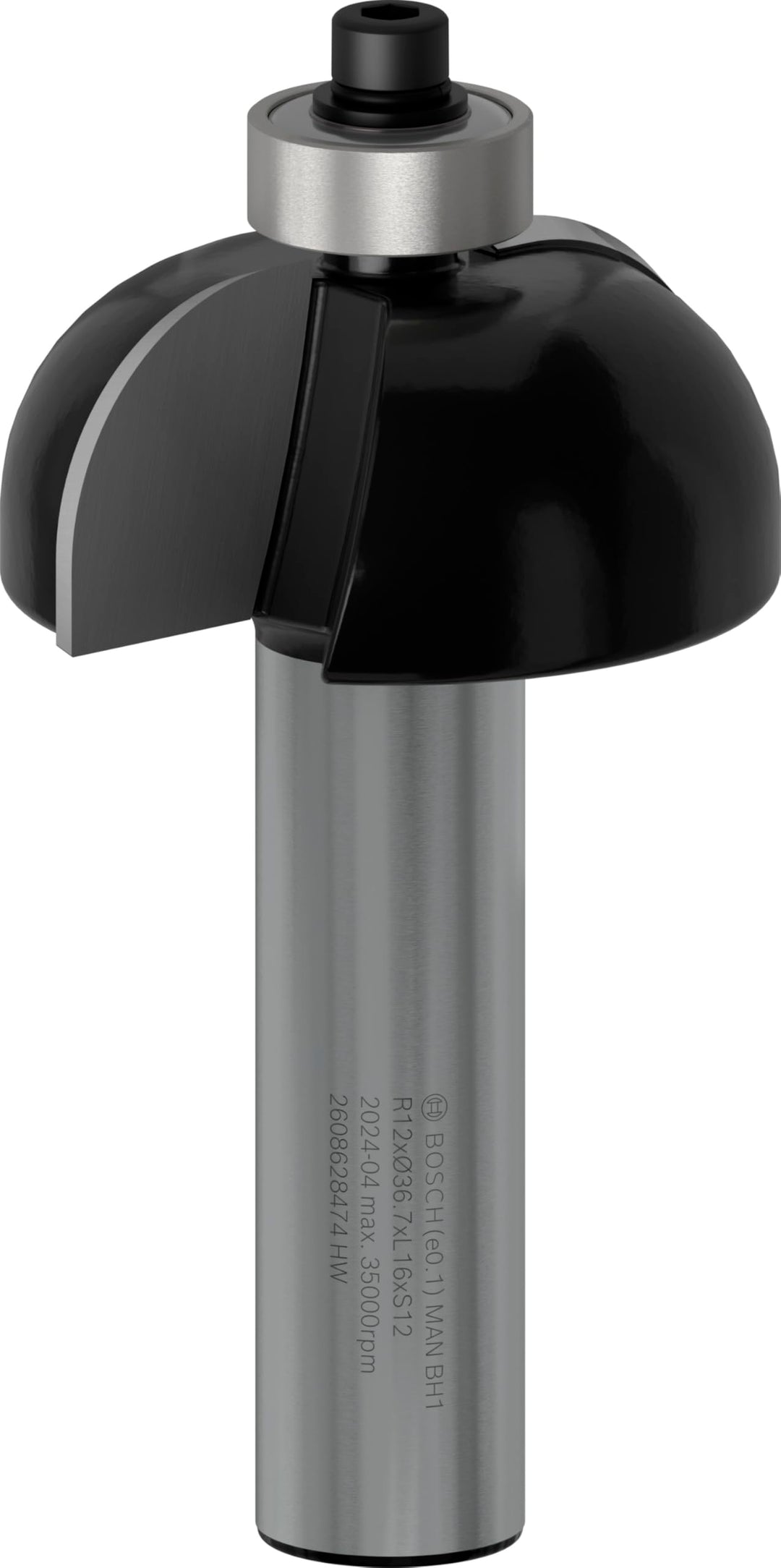 Bosch ProfessionalZubehör 2608628474 Hohlkehlfräser 12 mm, R1 12 mm, D 36,7 mm, L 16 mm, G 70 mm Ø 3
