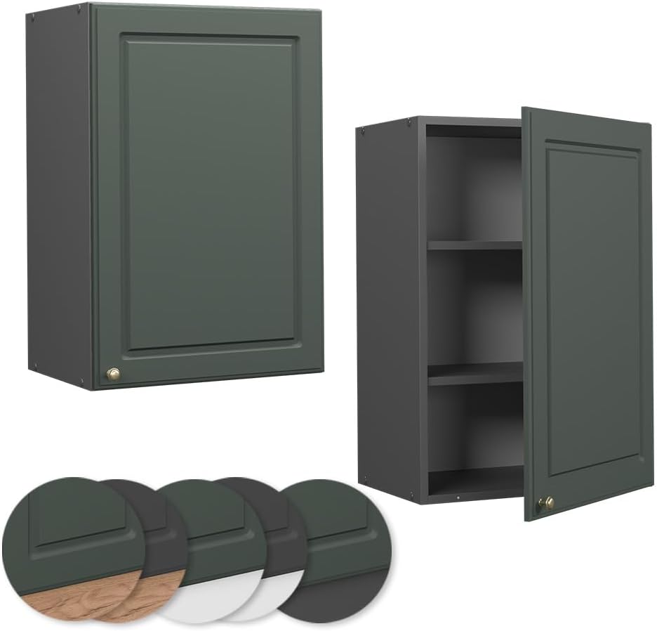 Vicco Hängeschrank Fame-Line, Grün-Gold Landhaus/Anthrazit, 50 cm Grün-gold Landhaus Hängeschrank 50