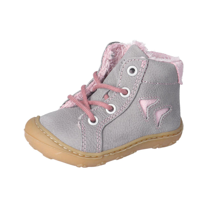 RICOSTA Mädchen und Jungen Lauflernschuhe Georg,Warmfutter,Leder,WMS:Mittel/Weit 23 EU Grau 450, 23