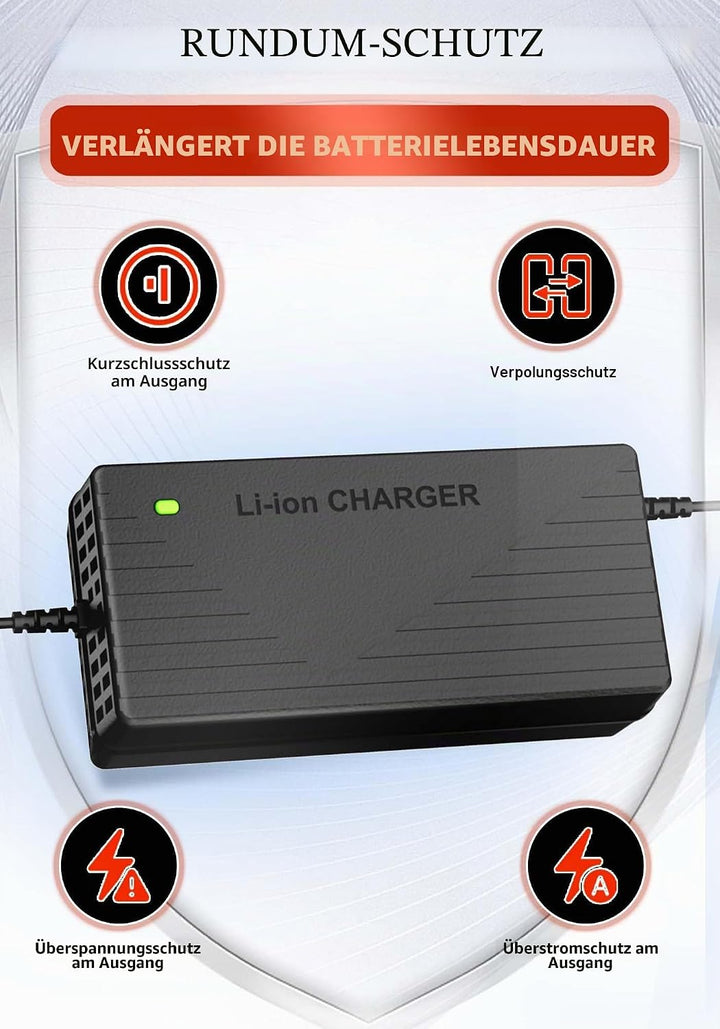 29,2V 10A Lithium Batterie Ladegerät für 24V(25,6) LiFePO4 Batterie, 24V AC-DC Lithium LiFePO4 Batte