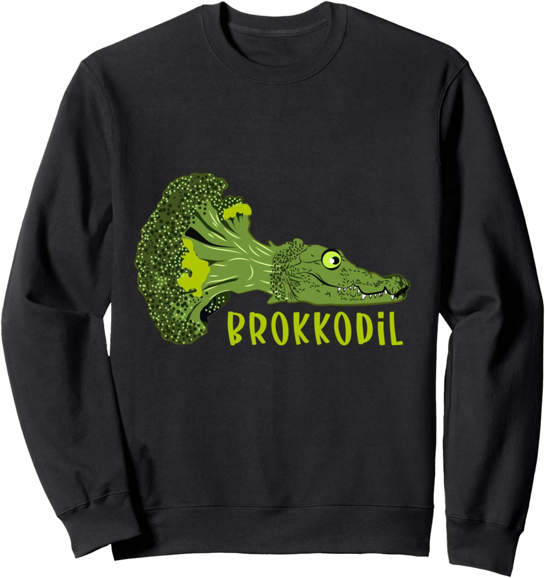 Brokkodil Krokodil Alligator Sarkasmus Brokkoli Love Gemüse Sweatshirt