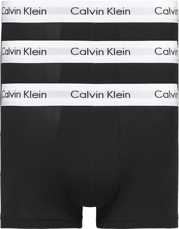 Calvin Klein Baumwolle Stretch 3 Pack Boxer Short, Schwarz Mit Blau/erdbeerfeld/schwarz XL Schwarz,