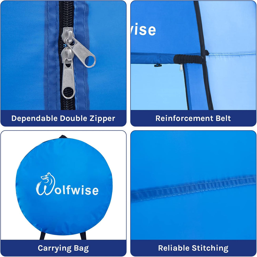 Wolfwise Pop up Toilettenzelt Umkleidezelt, Camping Duschzelt Outdoor Mobile Toilette Umkleidekabine
