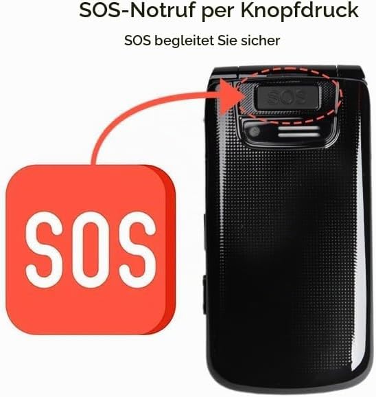 VOCA Klapphandy mit grossen Tasten für Senioren | Entsperrtes 4G LTE | Hohe Lautstärke | SOS-Taste |