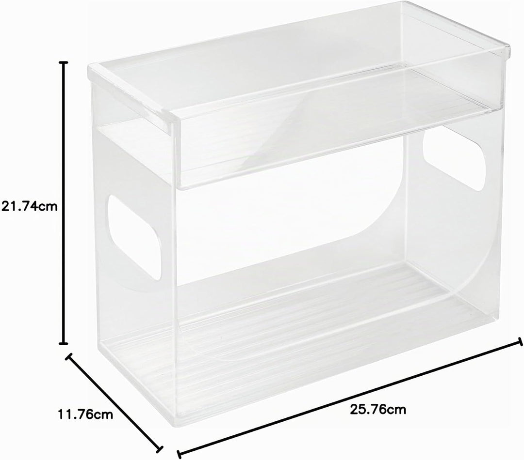 iDesign 68530EU Schrank-Boxen Gewürzregal, 25,75 cm x 11,75 cm x 21,75 cm, durchsichtig, 25,75 cm x