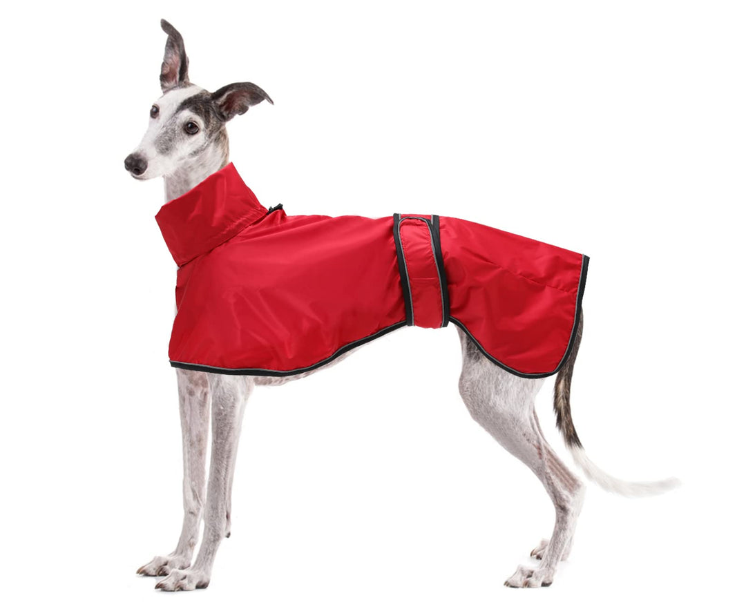Geyecete Windhund Leicht Hundejacke Regenjacke, Hunderegenmantel Wasserdicht Verstellbar Windhundeja