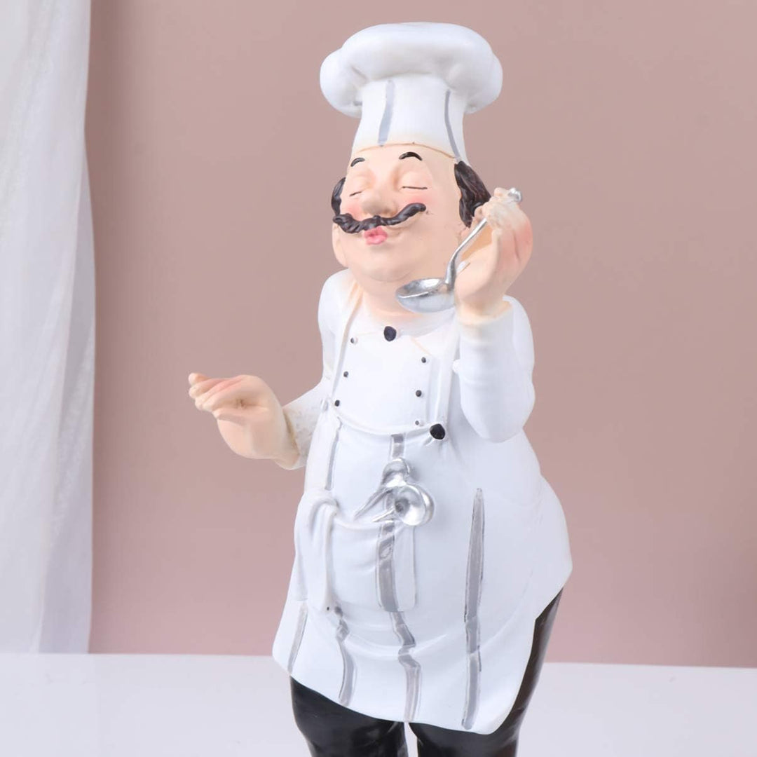 BESPORTBLE Kunstharz Kochfigur Im Europäischen Stil Miniatur Koch Statue Als Dekoration Für Küche Re