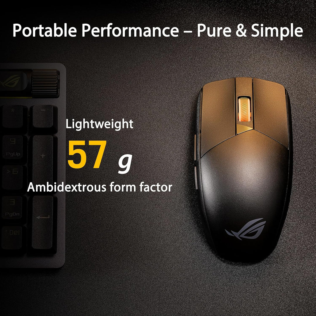 ASUS ROG Strix Impact III Wireless Gaming-Maus schwarz (optischer Sensor ROG AimPoint, ROG SpeedNova
