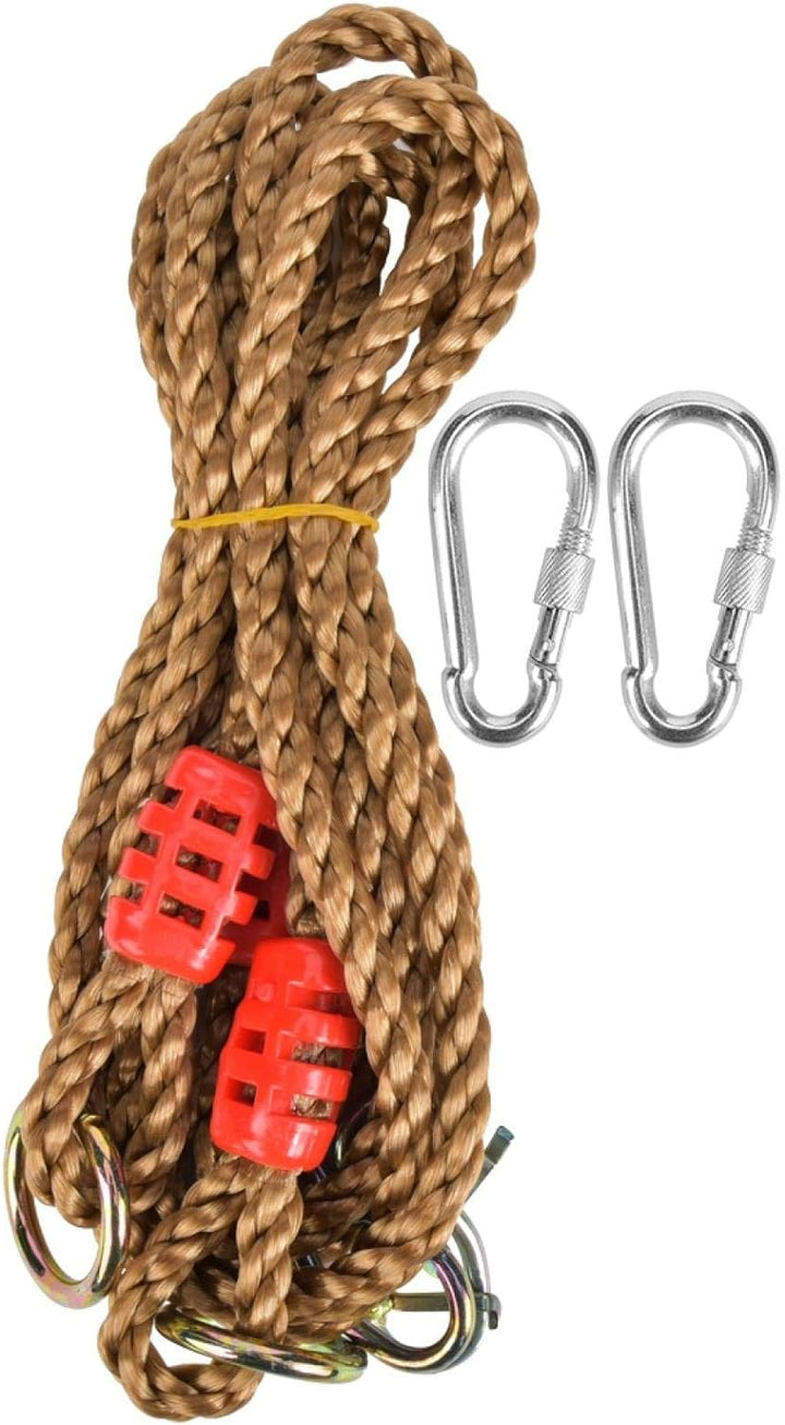 2 Stück Schaukel Verlängerungsseile, 6 Stränge 3 Knoten Seil PE + Metall Langlebig Multifunktions Tr