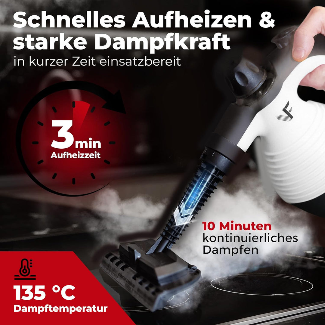 Neighbour's Friend® Dampfreiniger Neues Modell 2er Set – Leistungsstarker Hand Steam Cleaner, 3,5 Ba