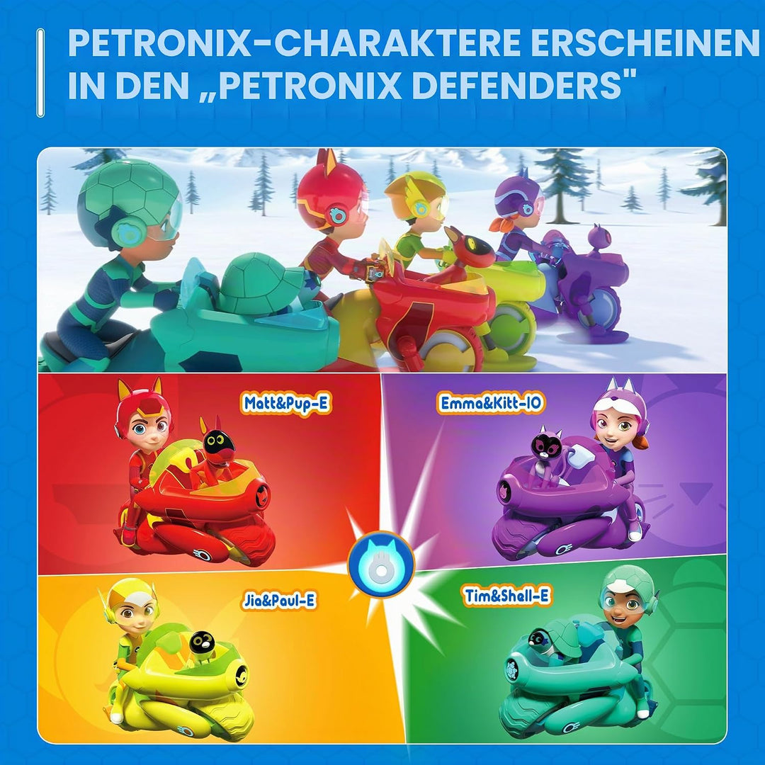 AlphaToys Petronix Defenders EU820010 - Matt Actionfigur &amp; Pet Pup-E, ca. 8 cm grosse Spielfigur mit