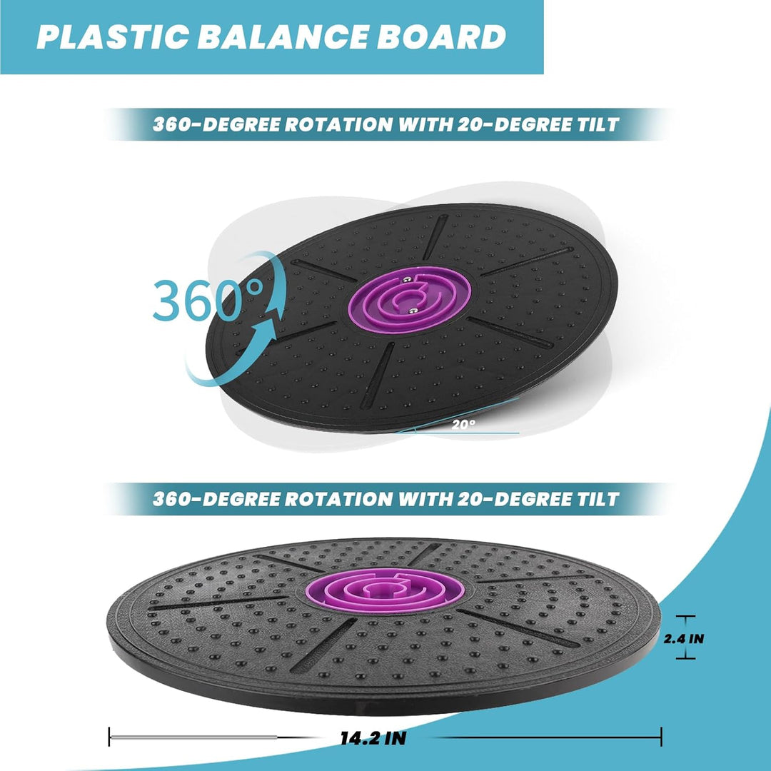 Purple Labyrinth Yoga-Balance-Board, Balance-Trainingsbrett, Balance Pad Yoga-Wackelbrett, Balance K